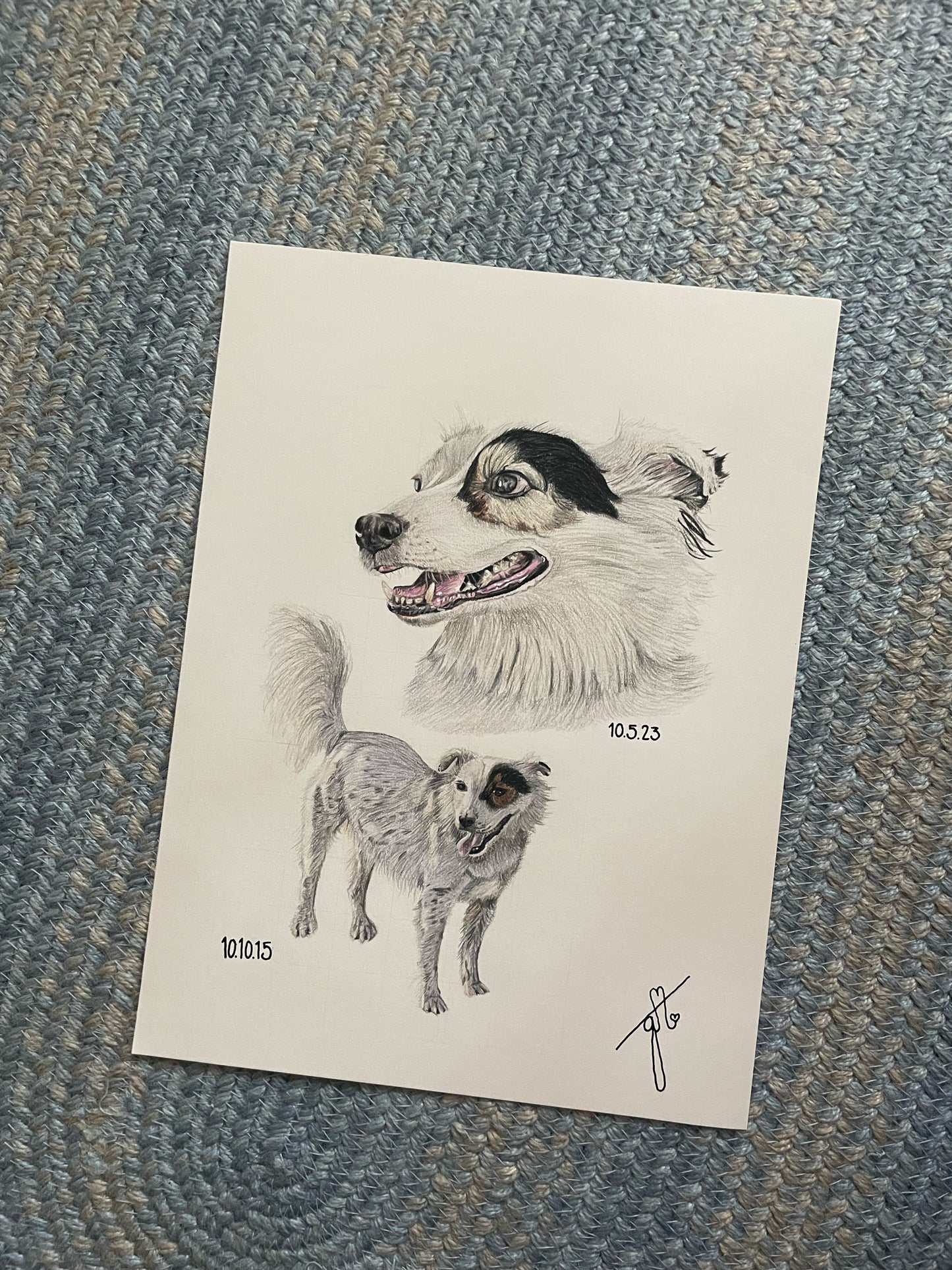 Personalized memorial pet portrait
