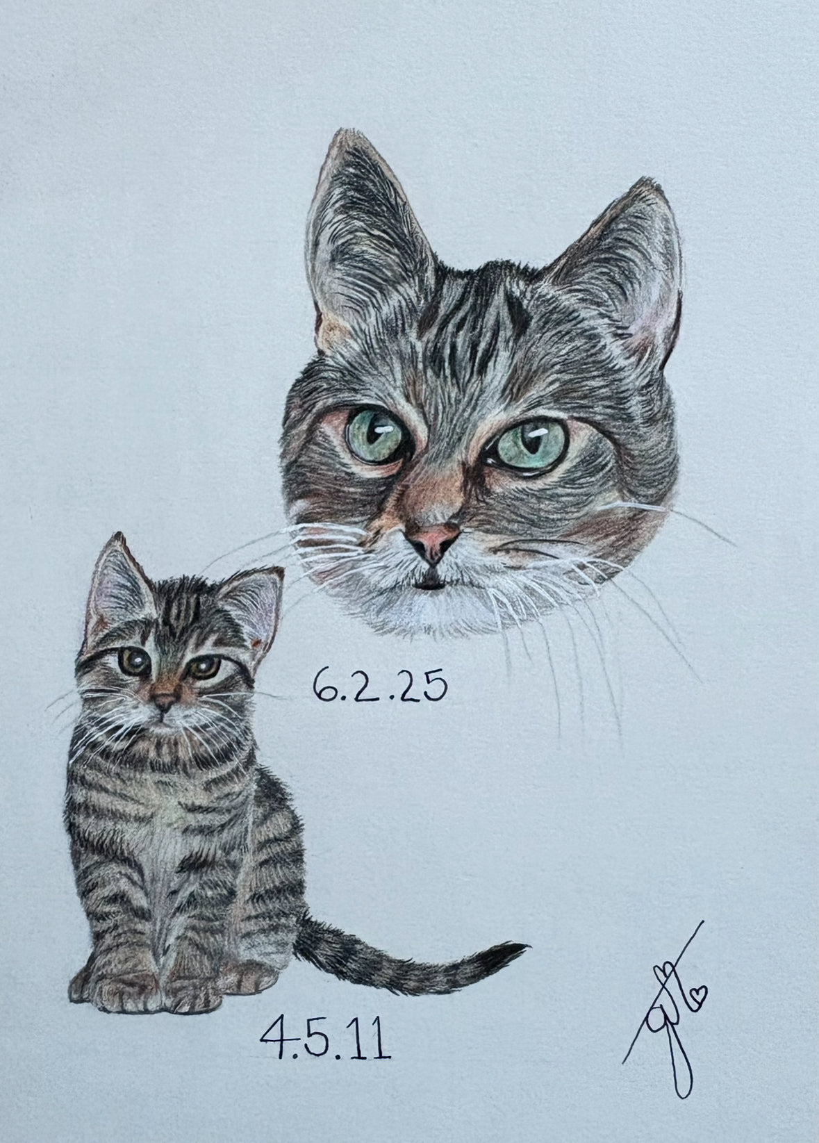 Personalized memorial pet portrait