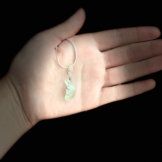 Beach Glass Necklace - Seafoam